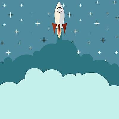 EPS 해외이미지 별 백그라운드 일러스트 프레임 사람없음 로켓 연기 카피스페이스 해외일러스트 자연요소 공백 파일형식 벡터 이미지허브