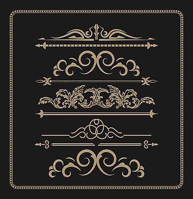 EPS 해외이미지 디자인 선 일러스트 사람없음 세트 빈티지 우아함 고딕 바로크 빅토리아 해외일러스트 컨셉 파일형식 벡터 이미지허브