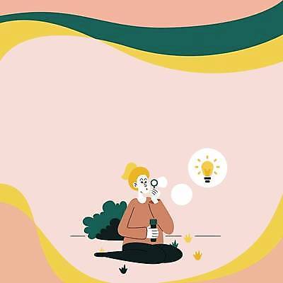 EPS 해외이미지 전신 남자 백그라운드 일러스트 비즈니스 전구 아이디어 한명 들기 성인 풀잎 비눗방울 불기 베이지색 성인남자한명만 카피스페이스 해외일러스트 1 컬러 컨셉 잎 모션 사람 공백 풀_식물 남자한명만 성인남자만 파일형식 벡터 이미지허브