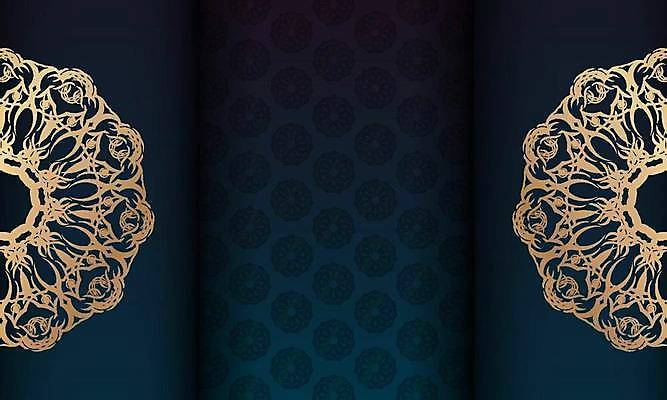 EPS 해외이미지 문양 디자인 백그라운드 일러스트 프레임 사람없음 금색 화려 고급 남색 카피스페이스 국경 해외일러스트 컬러 컨셉 공백 파일형식 벡터 이미지허브