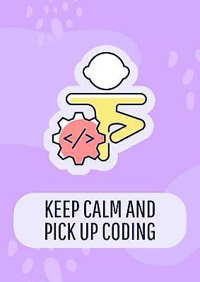 EPS 해외이미지 템플릿 일러스트 사람모양 사람없음 보라색 습득 한발서기 코딩 차분 해외일러스트 모양 컬러 컨셉 서기 컴퓨터교육 파일형식 벡터 이미지허브