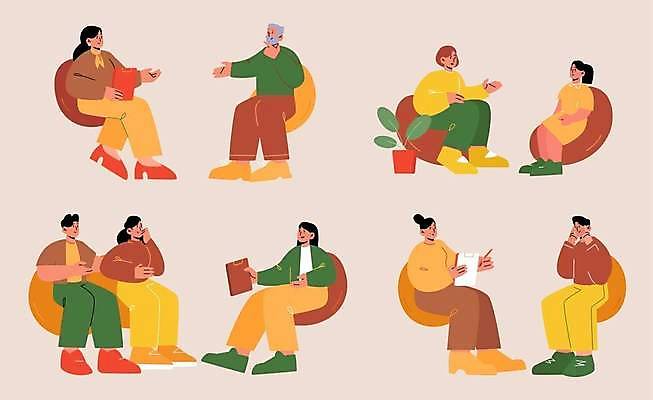 EPS 해외이미지 여자 노년 남자 어린이 일러스트 가족 대화 들기 앉기 성인 치료 소파 환자 의사 상담 문제 돌봄 서류판 우울증 정신과의사 조언 치료사 헬프 카운슬러 해외일러스트 직업 의자 의학 관계 모션 말하기 사람 사무용품 의료진 도움 질병 상담원 파일형식 벡터 이미지허브