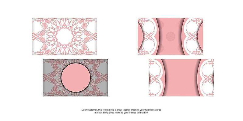 EPS 해외이미지 문양 분홍색 일러스트 프레임 사람없음 세트 화려 고급 빅토리아 카피스페이스 해외일러스트 컬러 컨셉 공백 파일형식 벡터 이미지허브