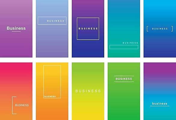 EPS 해외이미지 배너 백그라운드 일러스트 사람없음 세로 세트 컬러풀 그라데이션 해외일러스트 컬러 파일형식 벡터 이미지허브