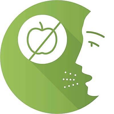 EPS 해외이미지 일러스트 사람없음 연두색 금지 사과 얼굴모양 알레르기 해외일러스트 모양 얼굴 과일 초록색 질병 파일형식 벡터 이미지허브