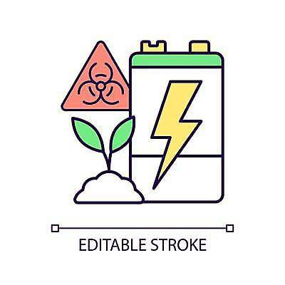 EPS 해외이미지 일러스트 사람없음 새싹 흙 위험물 위험 건전지 심볼 토양오염 해외일러스트 식물 컨셉 환경오염 파일형식 벡터 이미지허브
