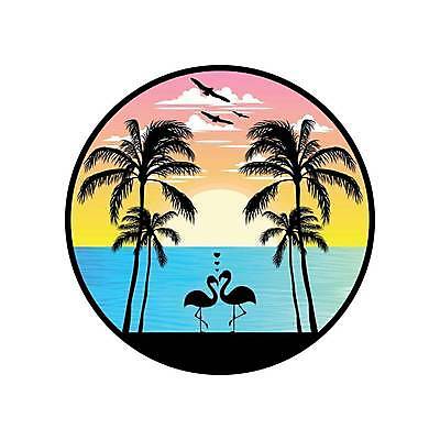 EPS 해외이미지 구름 디자인 바다 일러스트 조류 사람없음 여름 야자수 태양 원형 플라밍고 심볼 해외일러스트 자연요소 도형 나무 동물 계절 파일형식 벡터 이미지허브