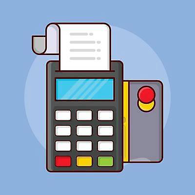 EPS 해외이미지 종이 컨셉 돈 일러스트 비즈니스 금융 세일 상점 디지털 기계 신용카드 만화 고객 전자 영수증 소매 온라인 전자상거래 계좌 인출 해외일러스트 경제 재산 파일형식 벡터 이미지허브