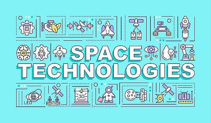 EPS 해외이미지 디자인 선 과학 백그라운드 컨셉 일러스트 미래 타이포그라피 사람없음 단어 우주 인공위성 과학기술 로켓 우주비행사 플랫 우주선 우주과학 해외일러스트 문자 통신 기술 파일형식 벡터 이미지허브