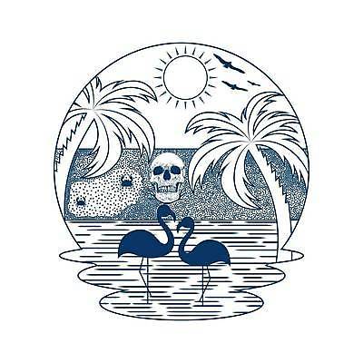 EPS 해외이미지 디자인 물결 바다 일러스트 조류 해골 사람없음 여름 야자수 태양 게 원형 플라밍고 심볼 해외일러스트 자연요소 도형 나무 동물 계절 뼈 갑각류 파일형식 벡터 이미지허브