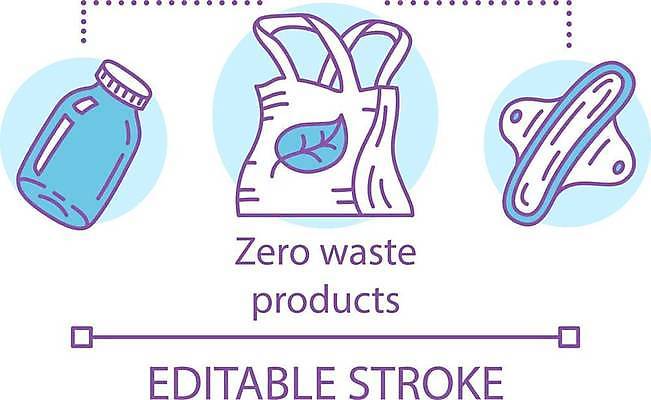 EPS 해외이미지 하늘색 일러스트 유리병 사람없음 자연보호 심볼 에코백 제로웨이스트 면생리대 해외일러스트 가방 자연 병_용기 파란색 그린캠페인 보호 사회이슈 에코 생리대 파일형식 벡터 이미지허브