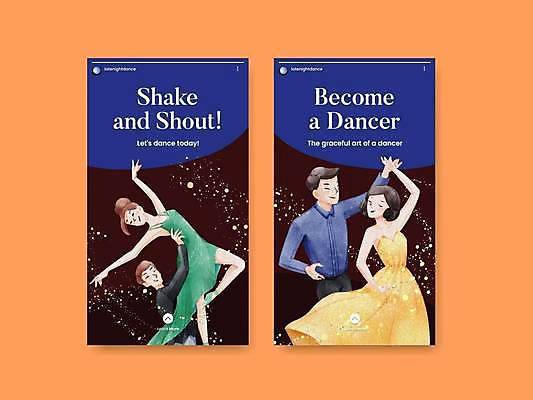 EPS 해외이미지 전신 여자 남자 일러스트 팜플렛 여러명 상반신 성인 반짝임 세트 춤 커플댄스 성인만 해외일러스트 다수 모션 문화예술 사람 파일형식 벡터 이미지허브