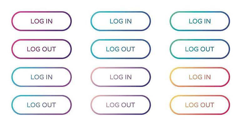 EPS 해외이미지 일러스트 버튼 사람없음 UI 로그아웃 로그인 엘리먼트 해외일러스트 파일형식 벡터 이미지허브