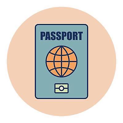 EPS 해외이미지 디자인 여행 백그라운드 일러스트 비즈니스 휴가 세계 글로벌 지구본 여행객 플랫 심볼 사인 문서 보안 여권 신분 통과 시민 고립 신분증 전국 이민 해외일러스트 이동 안전 사람 국민 증명서 파일형식 벡터 이미지허브