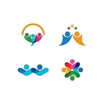 EPS 해외이미지 일러스트 사람모양 사람없음 컬러풀 그룹 심볼 커뮤니티 해외일러스트 모양 컬러 파일형식 벡터 이미지허브