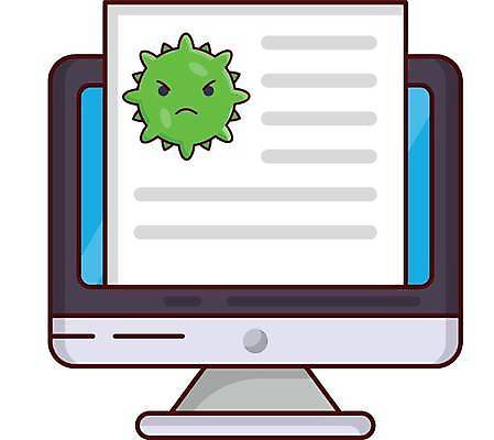 EPS 해외이미지 일러스트 의학 사람없음 모니터 바이러스 문서 해외일러스트 컴퓨터 파일형식 벡터 이미지허브