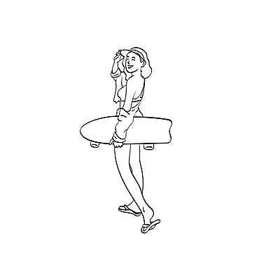 EPS 해외이미지 전신 라이프스타일 여자 스포츠 백그라운드 라인일러스트 일러스트 한명 서기 들기 성인 스케이트 스케이트보드 라인아트 손그림 성인여자한명만 해외일러스트 1 선 스포츠용품 모션 사람 생활 보드_스포츠 여자한명만 성인여자만 파일형식 벡터 이미지허브