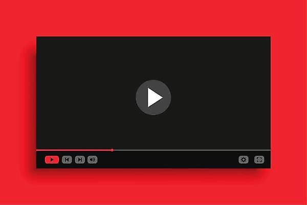 EPS 해외이미지 일러스트 사람없음 빨간색 멀티미디어 UI 플레이어 해외일러스트 컬러 파일형식 벡터 이미지허브