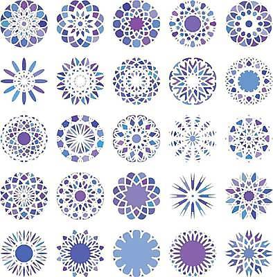 EPS 해외이미지 일러스트 사람없음 파란색 세트 눈송이 기하학 고립 눈꽃무늬 엘리먼트 스타일 해외일러스트 컬러 무늬 눈꽃 눈_날씨 파일형식 벡터 이미지허브