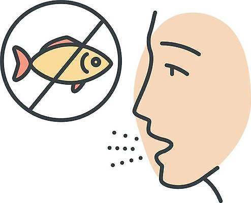 EPS 해외이미지 일러스트 어류 사람없음 금지 얼굴모양 알레르기 해외일러스트 모양 얼굴 수중동물 질병 파일형식 벡터 이미지허브