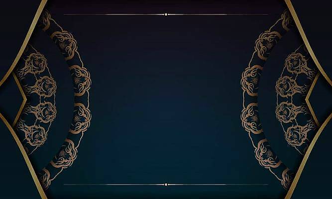 EPS 해외이미지 문양 디자인 백그라운드 일러스트 프레임 사람없음 금색 화려 고급 남색 카피스페이스 국경 해외일러스트 컬러 컨셉 공백 파일형식 벡터 이미지허브