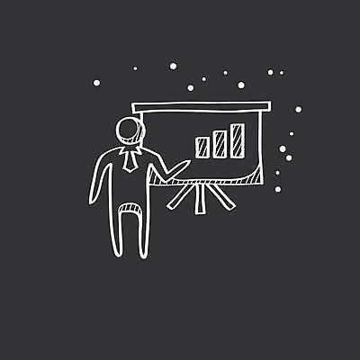 EPS 해외이미지 일러스트 비즈니스 그래프 사람없음 검은색 자료 흰색 가리킴 발표 보고서 해외일러스트 컬러 손짓 파일형식 벡터 이미지허브