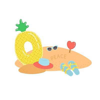 EPS 해외이미지 디자인 일러스트 사람없음 모래사장 선글라스 하트 샌들 파인애플 감성 튜브 해외일러스트 모양 안경 바다 신발 컨셉 과일 열대과일 파일형식 벡터 이미지허브