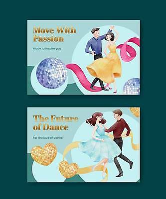 EPS 해외이미지 전신 여자 남자 리본 일러스트 팜플렛 여러명 성인 세트 하트 춤 미러볼 커플댄스 민트색 성인만 해외일러스트 모양 컬러 다수 문화예술 사람 장식 파일형식 벡터 이미지허브