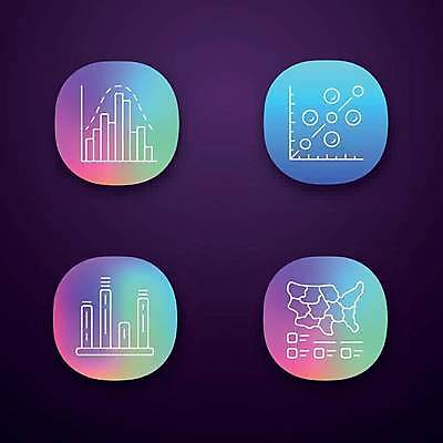 EPS 해외이미지 지도 일러스트 그래프 사람없음 컬러풀 정보 어플리케이션 분석 그라데이션 해외일러스트 컬러 컨셉 파일형식 벡터 이미지허브