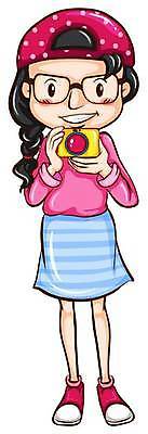 EPS 해외이미지 클립아트 캐릭터 여자 행복 포즈 일러스트 사람 그래픽 10대 카메라 사진촬영 흰색 닫기 디지털카메라 발사 만화 즐거움 싱글 흰배경 그림 슛 셔터 고립 혼자 해외일러스트 일러캐릭터 감정 컬러 백그라운드 모션 청소년 전자제품 촬영 파일형식 벡터 이미지허브