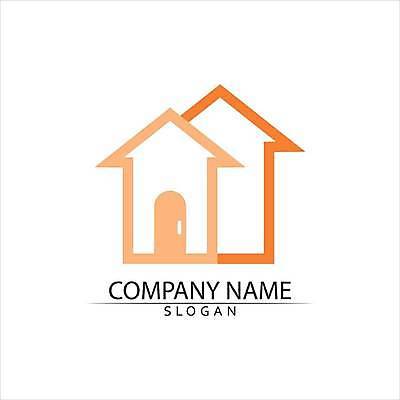 EPS 해외이미지 디자인 일러스트 주택 사람없음 주황색 심볼 집모양 해외일러스트 모양 컬러 건물 파일형식 벡터 이미지허브