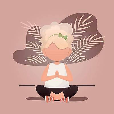 EPS 해외이미지 전신 우먼라이프 여자 어린이 일러스트 요가 휴식 건강 한명 오 편안함 명상 가부좌 합장 적갈색 소녀한명만 해외일러스트 1 라이프스타일 웰빙 컨셉 사람 앉기 손짓 갈색 감각 여자한명만 소녀만 파일형식 벡터 이미지허브