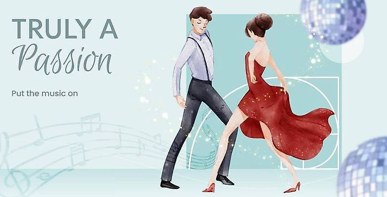 EPS 해외이미지 전신 여자 남자 일러스트 팜플렛 성인 두명 반짝임 춤 미러볼 커플댄스 민트색 성인만 해외일러스트 컬러 모션 문화예술 사람 장식 파일형식 벡터 이미지허브