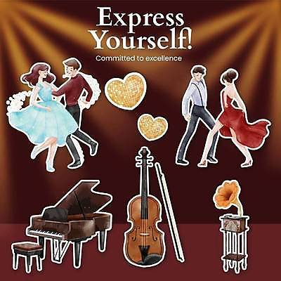 EPS 해외이미지 전신 여자 남자 스티커 일러스트 여러명 성인 하트 춤 레코드 화려 바이올린 미러볼 그랜드피아노 커플댄스 살사댄스 탱고 성인만 해외일러스트 모양 다수 컨셉 현악기 문화예술 사람 장식 음반 피아노 파일형식 벡터 이미지허브