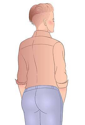 EPS 해외이미지 헤어스타일 여자 일러스트 사람 성인 유행 재킷 흰색 청바지 이발 자르기 사인 성별 동성애자 고립 오리엔테이션 스타일 성소수자 해외일러스트 컬러 바지 모션 외투 파일형식 벡터 상의 하의 옷 이미지허브