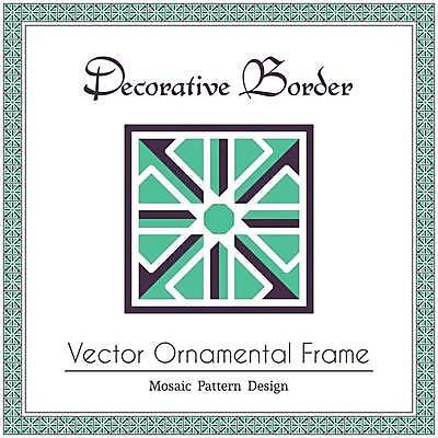 EPS 해외이미지 디자인 백그라운드 패턴 일러스트 프레임 타이포그라피 사람없음 장식 초록색 화려 기하학 엘리먼트 해외일러스트 문자 컬러 컨셉 무늬 파일형식 벡터 이미지허브