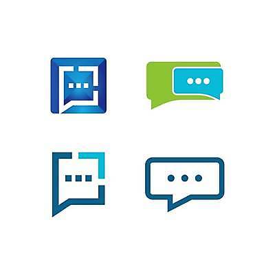 EPS 해외이미지 선 일러스트 사람없음 파란색 말_대화 메시지 심볼 채팅 해외일러스트 컬러 대화 파일형식 벡터 이미지허브