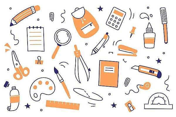 EPS 해외이미지 무료이미지 교육 패턴 일러스트 문구용품 자 사람없음 책 세트 연필 펜 계산기 붓 팔레트 낙서 오브젝트 확대경 컴파스 각도기 가위질 접착제 커터칼 해외일러스트 무늬 학용품 가위_도구 필기구 사무용품 장비 풀 접착풀 파일형식 벡터 무료콘텐츠 이미지허브