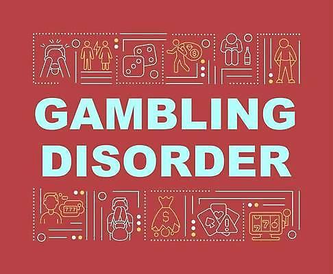 EPS 해외이미지 디자인 선 백그라운드 컨셉 일러스트 경고 타이포그라피 사람없음 단어 도박 위험 문제 중독 레터링 도박중독 해외일러스트 문자 파일형식 벡터 이미지허브