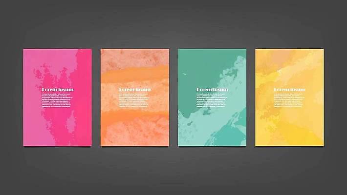 EPS 해외이미지 디자인 배너 백그라운드 일러스트 추상 사람없음 세로 세트 해외일러스트 무늬 파일형식 벡터 이미지허브