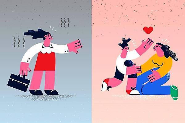 EPS 해외이미지 여자 남자 어린이 서류가방 일러스트 비즈니스 가족 엄마 한명 들기 소년 성인 육아 비교 무릎꿇기 워킹맘 손뻗기 성인여자한명만 해외일러스트 1 컨셉 가방 관계 모션 사람 비즈니스우먼 여자한명만 성인여자만 파일형식 벡터 이미지허브