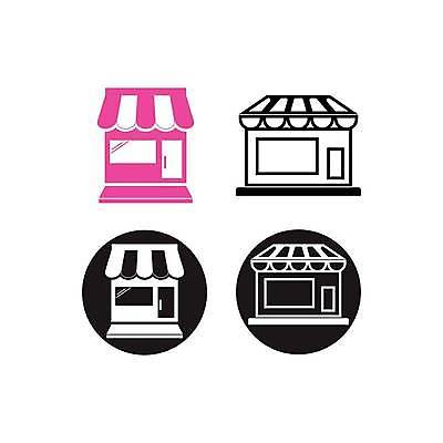 EPS 해외이미지 일러스트 사람없음 상점 검은색 심볼 해외일러스트 컬러 파일형식 벡터 이미지허브