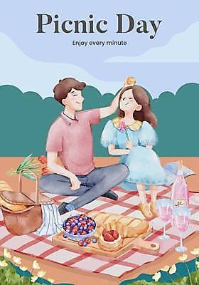 EPS 해외이미지 전신 커플 여자 남자 꽃 포스터 와인잔 일러스트 휴식 웃음 들기 앉기 성인 두명 소풍 와인 바게트 와인병 돗자리 나무도마 소풍바구니 성인만 해외일러스트 식물 빵 컨셉 술잔 관계 모션 병_용기 도마 주류 표정 사람 목재 야외활동 바구니 파일형식 벡터 이미지허브