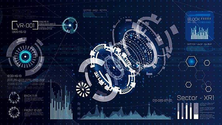 EPS 해외이미지 일러스트 사람없음 디지털 사이버 UI 인터페이스 SF 해외일러스트 파일형식 벡터 이미지허브