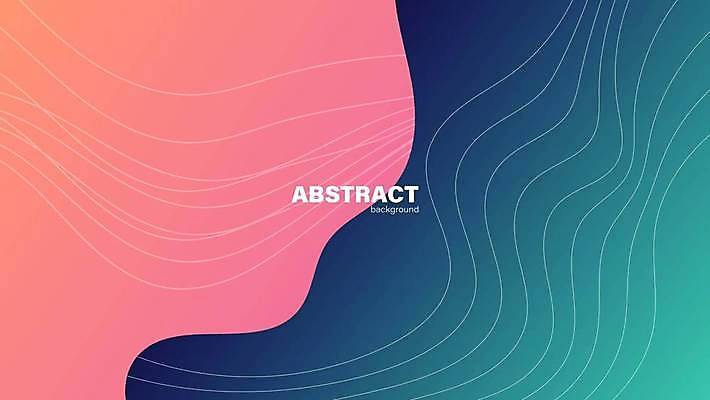 EPS 해외이미지 분홍색 백그라운드 곡선 일러스트 추상 사람없음 웨이브 청록색 해외일러스트 선 컬러 무늬 파일형식 벡터 이미지허브