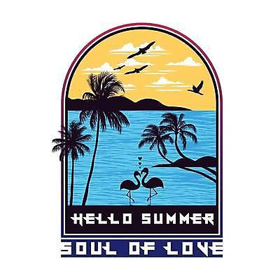 EPS 해외이미지 디자인 바다 섬 일러스트 조류 사람없음 야자수 태양 플라밍고 심볼 아치 해외일러스트 자연요소 나무 동물 파일형식 벡터 이미지허브