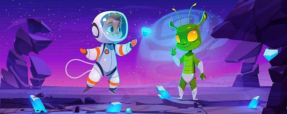 EPS 해외이미지 캐릭터 별 과학 백그라운드 일러스트 하늘 표면 미래 산 안테나 풍경 소년 초록색 우주 행성 인공위성 탐험 우주비행사 외계인 달 게임 야간 헬멧 크리스탈 만화 코스모스 은하계 공상 땅바닥 몬스터 환상 해외일러스트 일러캐릭터 자연요소 남자 꽃 어린이 컬러 컨셉 통신 놀이 바닥 미확인물체 보호장비 광석 파일형식 벡터 이미지허브