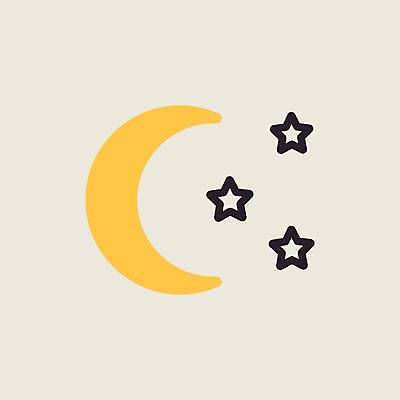 EPS 해외이미지 별 일러스트 사람없음 노란색 달 해외일러스트 자연요소 컬러 파일형식 벡터 이미지허브