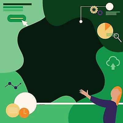 EPS 해외이미지 여자 선 시계 백그라운드 일러스트 비즈니스 돋보기 그래프 아이디어 한명 상반신 성인 초록색 톱니바퀴 커서 성인여자한명만 카피스페이스 해외일러스트 1 컬러 컨셉 사람 공백 여자한명만 성인여자만 파일형식 벡터 이미지허브