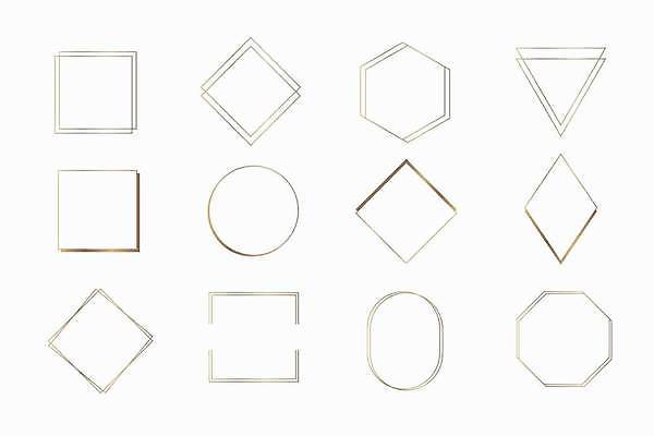 EPS 해외이미지 일러스트 프레임 사람없음 라인아트 정사각형 심플 마름모 육각형 겹침 타원형 역삼각형 팔각형 프레임일러스트 해외일러스트 도형 선 원형 삼각형 파일형식 벡터 이미지허브